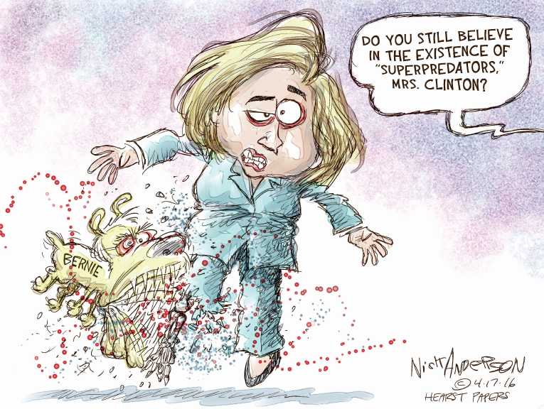 Political/Editorial Cartoon by Nick Anderson, Houston Chronicle on Clinton Steals New York