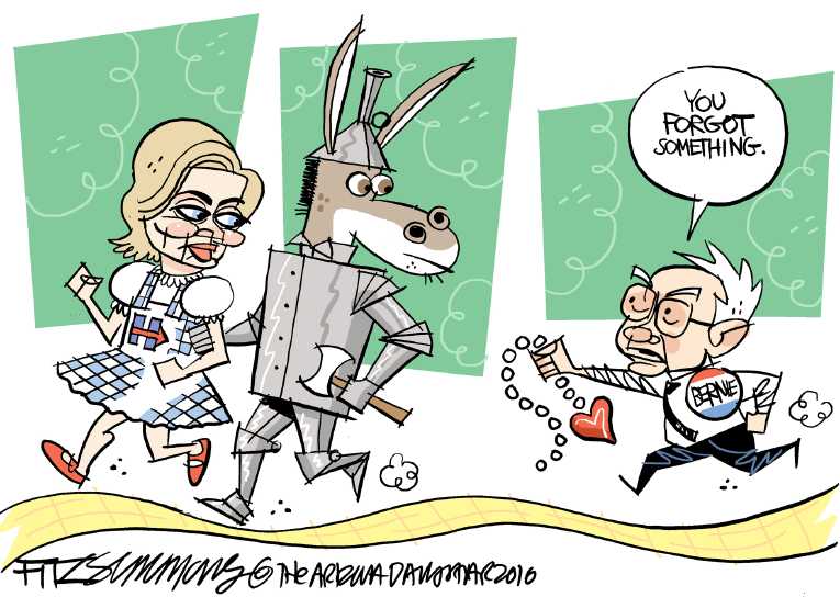 Political/Editorial Cartoon by David Fitzsimmons, Arizona Daily Star, Tucson AZ on Hillary Wins Big in Closed Primaries