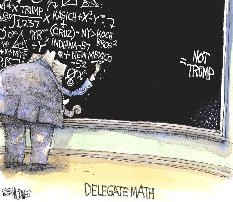 Political/Editorial Cartoon by Matt Davies, Journal News on Trump Sweeps Tuesday