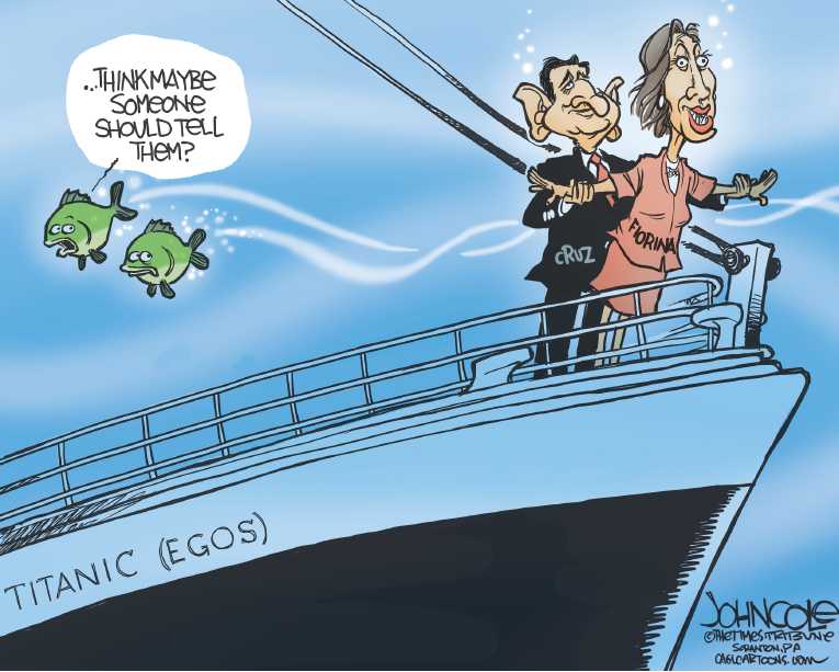 Political/Editorial Cartoon by John Cole, The Times, Scranton, PA on Cruz Suspends Campaign