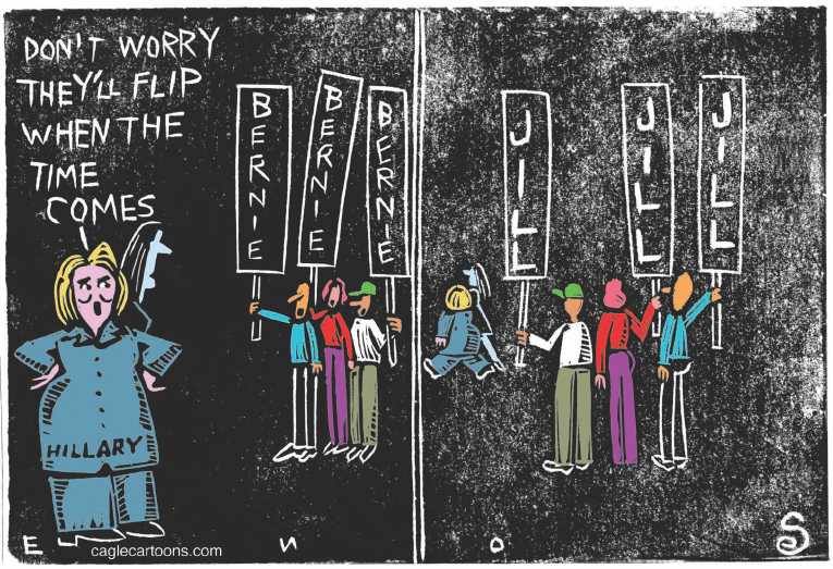 Political/Editorial Cartoon by Randall Enos, Cagle Cartoons on Sanders Wins Oregon