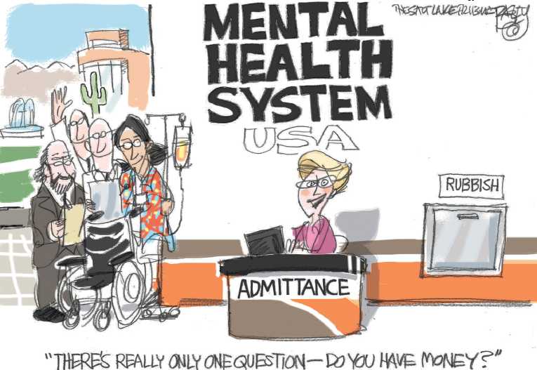 Political/Editorial Cartoon by Pat Bagley, Salt Lake Tribune on Health News
