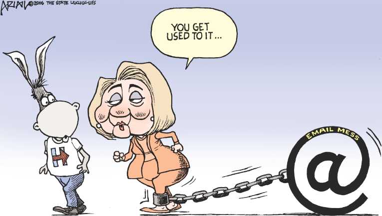 Political/Editorial Cartoon by Robert Ariail on Democratic Race Tightens