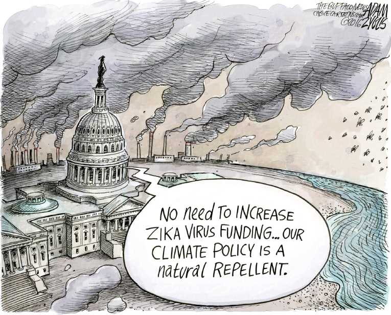 Political/Editorial Cartoon by Adam Zyglis, The Buffalo News on More Climate Records Fall