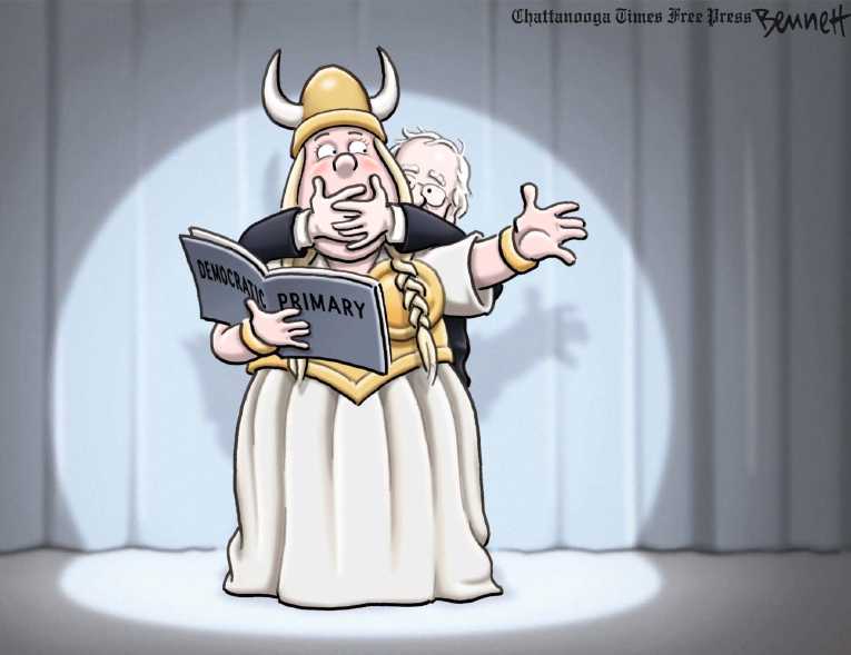 Political/Editorial Cartoon by Clay Bennett, Chattanooga Times Free Press on Hillary Almost Wins