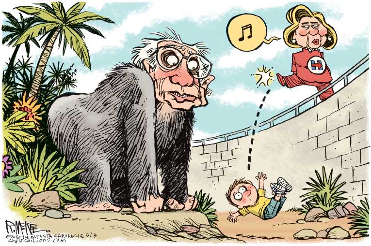 Political/Editorial Cartoon by Rick McKee, The Augusta Chronicle on Hillary Almost Wins