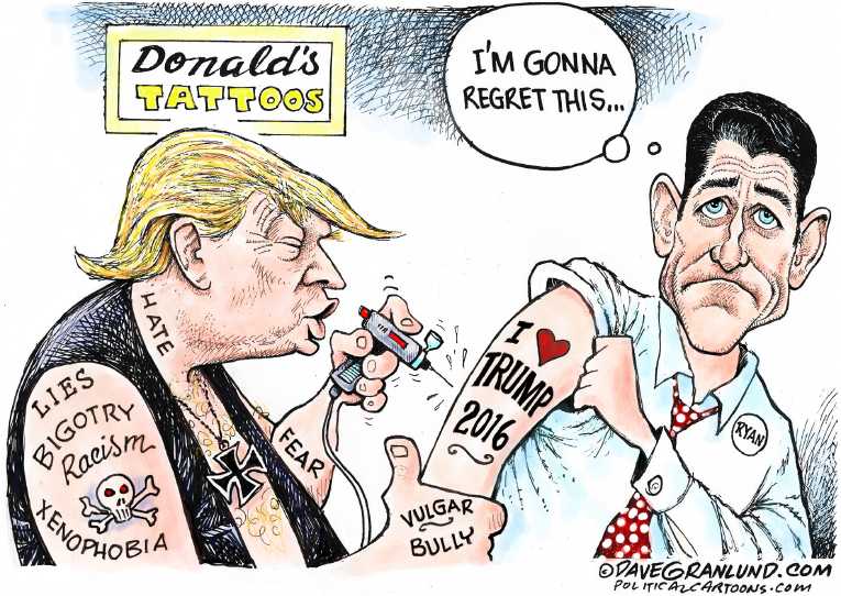 Political/Editorial Cartoon by Dave Granlund on Dump Trump Movement Grows