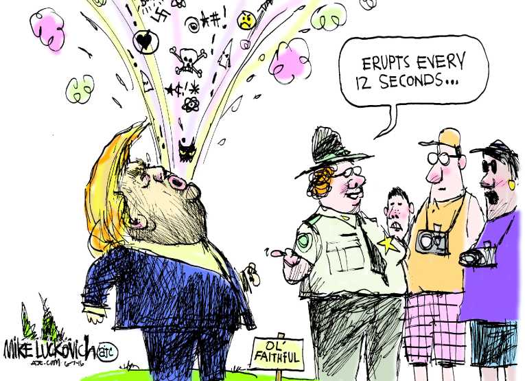 Political/Editorial Cartoon by Mike Luckovich, Atlanta Journal-Constitution on Dump Trump Movement Grows