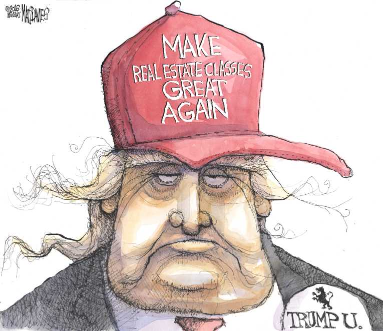 Political/Editorial Cartoon by Matt Davies, Journal News on Dump Trump Movement Grows