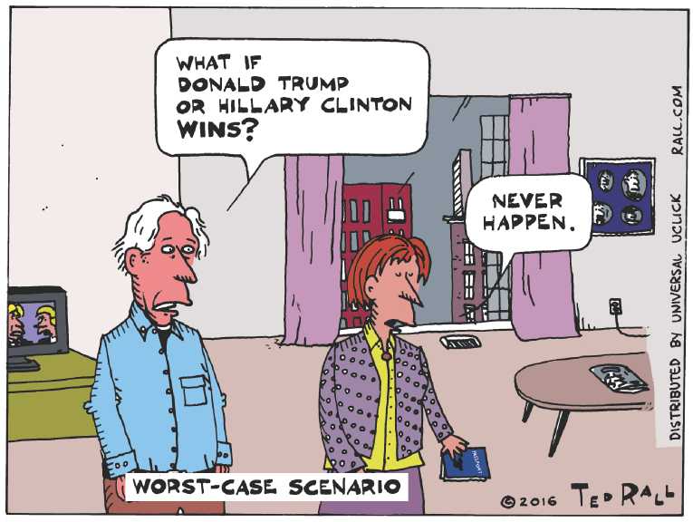 Political/Editorial Cartoon by Ted Rall on Sanders Ignored