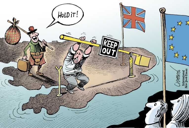Political/Editorial Cartoon by Patrick Chappatte, International Herald Tribune on Next Steps Uncertain