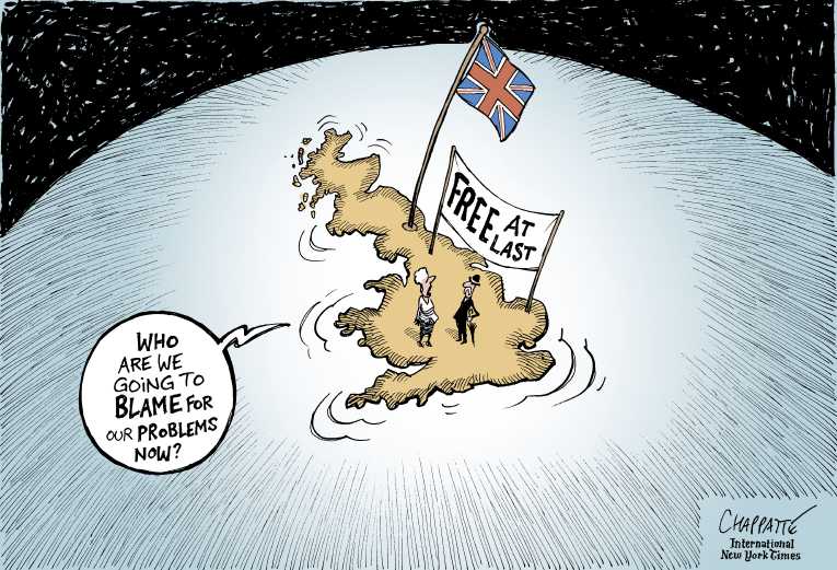 Political/Editorial Cartoon by Patrick Chappatte, International Herald Tribune on Next Steps Uncertain