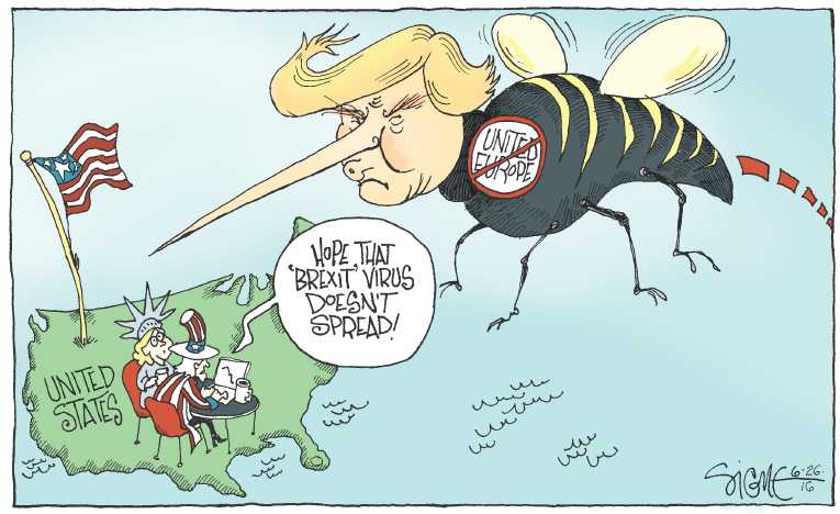 Political/Editorial Cartoon by Signe Wilkinson, Philadelphia Daily News on Next Steps Uncertain
