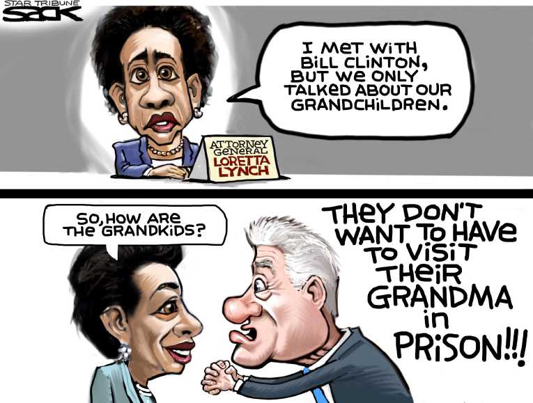 Political/Editorial Cartoon by Steve Sack, Minneapolis Star Tribune on Hillary Probe Continues