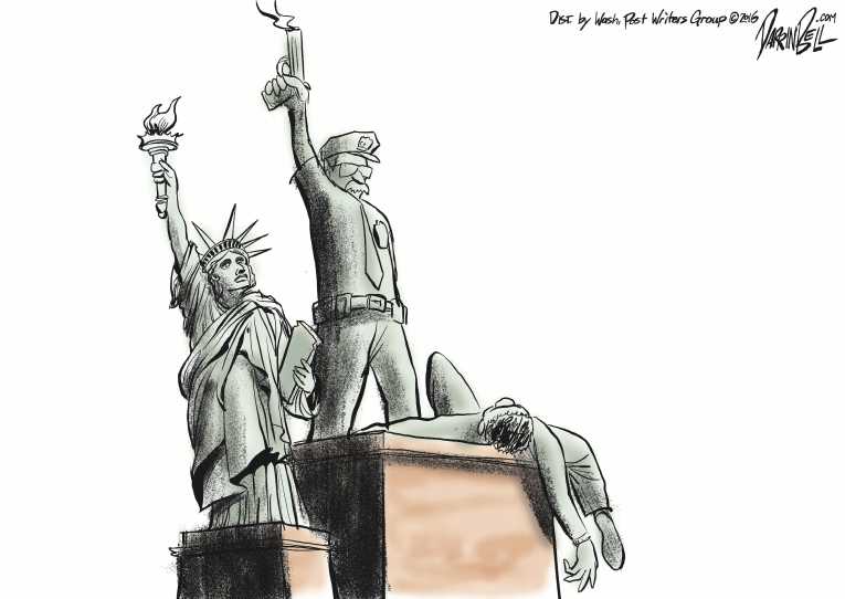 Political/Editorial Cartoon by Darrin Bell, Washington Post Writers Group on Many Killed