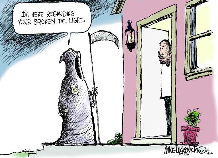 Political/Editorial Cartoon by Mike Luckovich, Atlanta Journal-Constitution on Many Killed