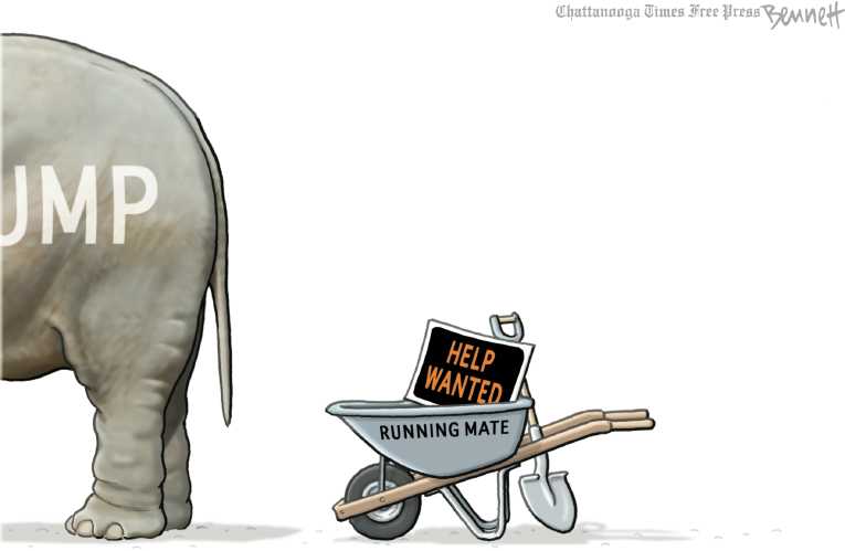 Political/Editorial Cartoon by Clay Bennett, Chattanooga Times Free Press on Trump Revamps Campaign