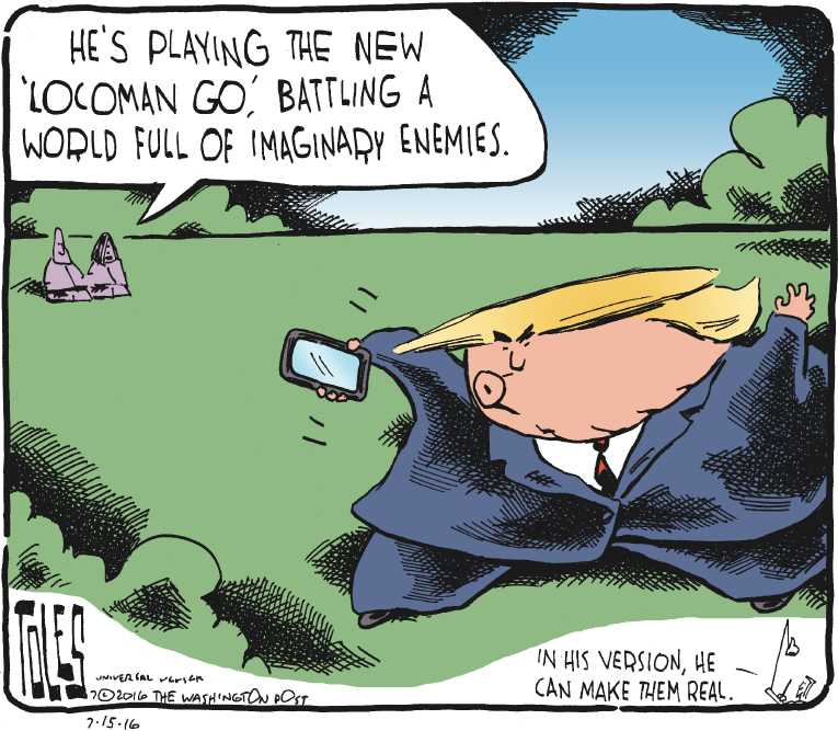 Political/Editorial Cartoon by Tom Toles, Washington Post on Trump to Pick Running Mate