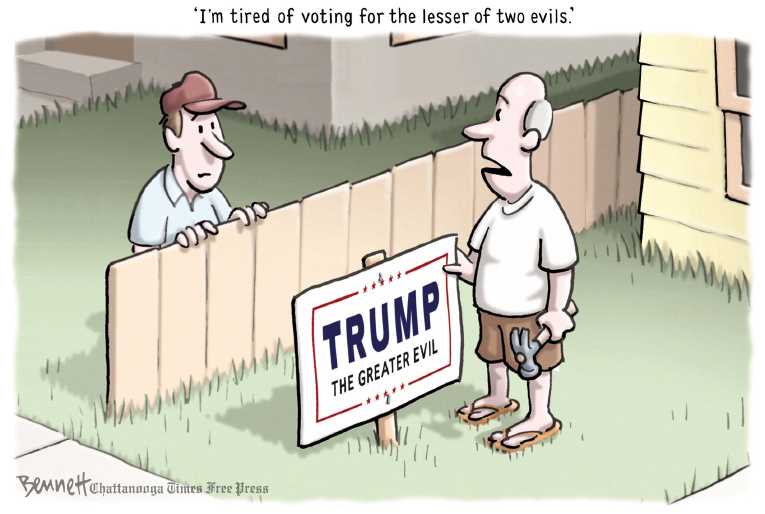 Political/Editorial Cartoon by Clay Bennett, Chattanooga Times Free Press on Trump to Pick Running Mate