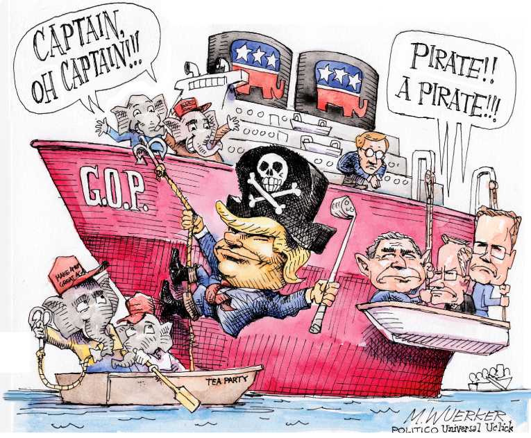 Political/Editorial Cartoon by Matt Wuerker, Politico on Trump Wins Nomination