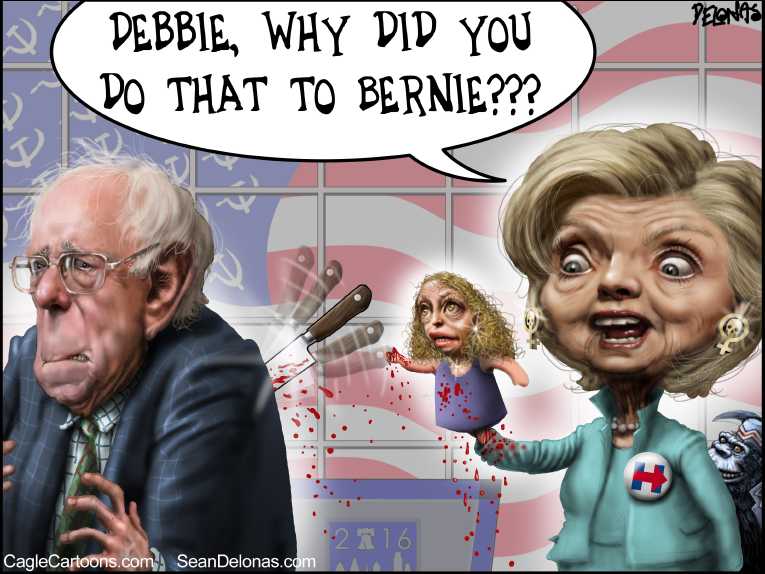 Political/Editorial Cartoon by Sean Delonas, CagleCartoons.com on Clinton Wins Nomination