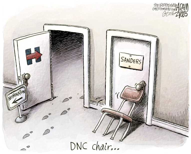 Political/Editorial Cartoon by Adam Zyglis, The Buffalo News on Clinton Wins Nomination