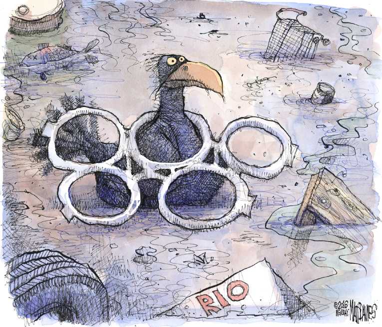 Political/Editorial Cartoon by Matt Davies, Journal News on Olympic Games Captivate
