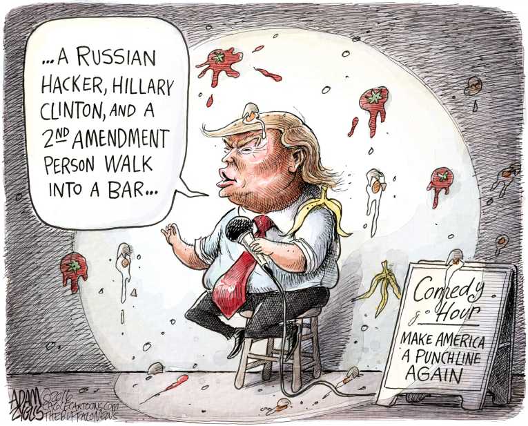 Political/Editorial Cartoon by Adam Zyglis, The Buffalo News on Trump Hits Hard