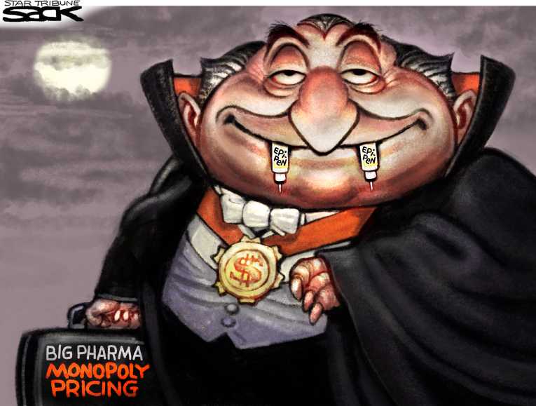 Political/Editorial Cartoon by Steve Sack, Minneapolis Star Tribune on Drug War Escalates