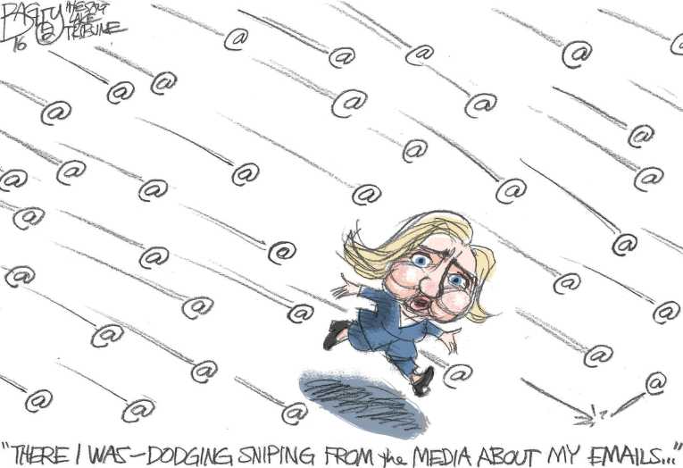 Political/Editorial Cartoon by Pat Bagley, Salt Lake Tribune on Clinton Foundation Under Fire