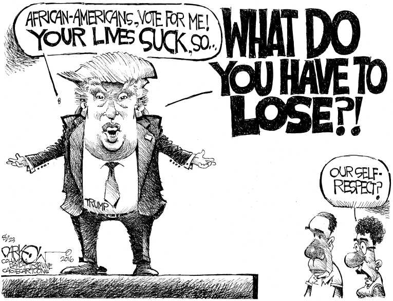 Political/Editorial Cartoon by John Darkow, Columbia Daily Tribune, Missouri on Trump Alters Immigration Position