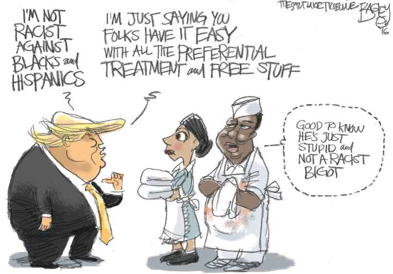 Political/Editorial Cartoon by Pat Bagley, Salt Lake Tribune on Trump Bouncing Back