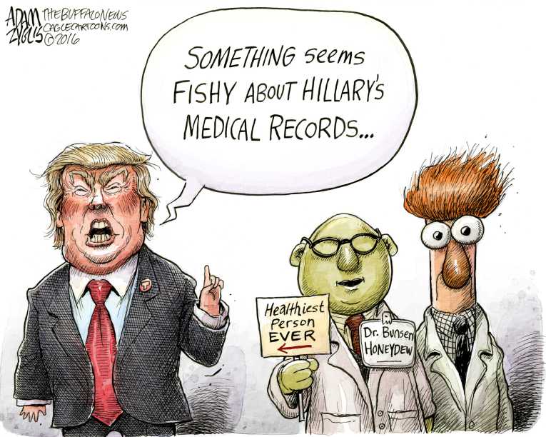 Political/Editorial Cartoon by Adam Zyglis, The Buffalo News on Trump Bouncing Back