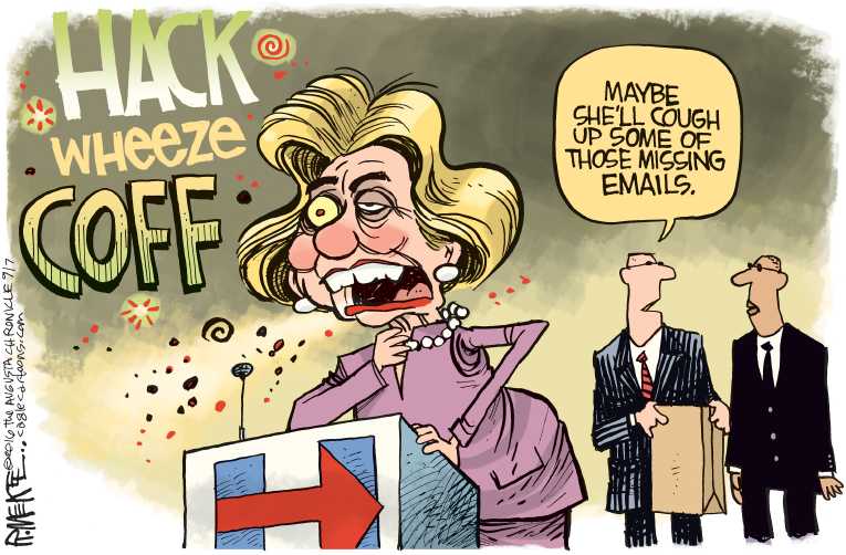 Political/Editorial Cartoon by Rick McKee, The Augusta Chronicle on Clinton Hitting Her Stride