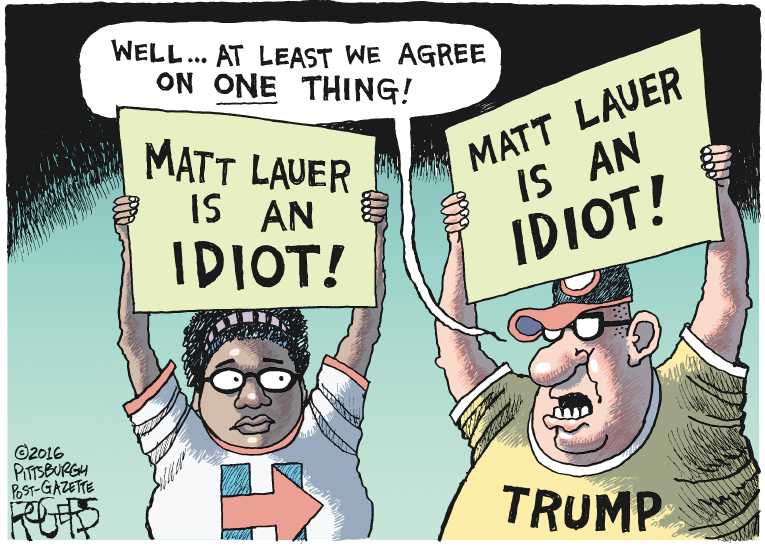 Political/Editorial Cartoon by Rob Rogers, The Pittsburgh Post-Gazette on Candidates’ Health in Question