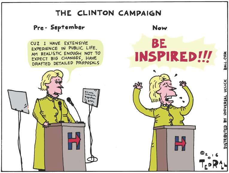 Political/Editorial Cartoon by Ted Rall on Clinton Still Sick