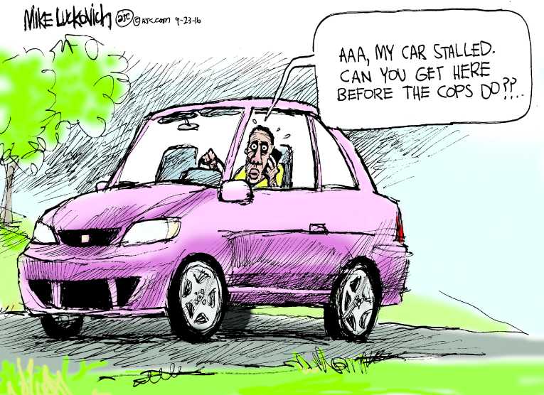 Political/Editorial Cartoon by Mike Luckovich, Atlanta Journal-Constitution on Racial Tensions Rise