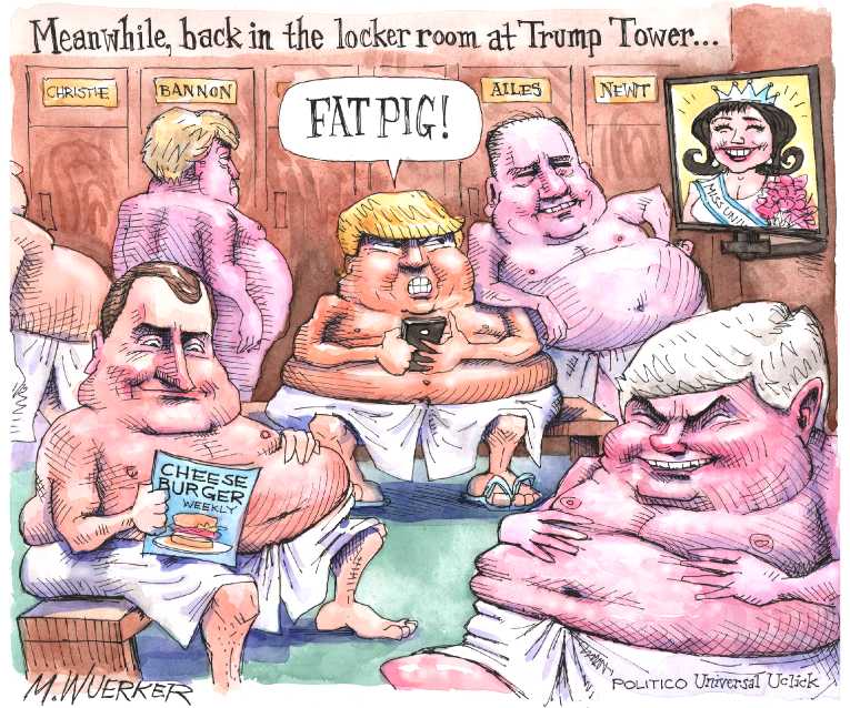 Political/Editorial Cartoon by Matt Wuerker, Politico on Trump Pays No Income Taxes