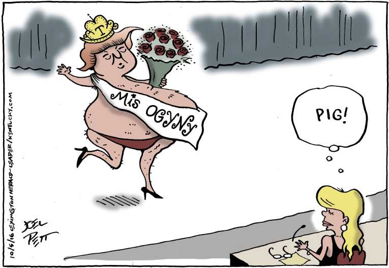 Political/Editorial Cartoon by Joel Pett, Lexington Herald-Leader, CWS/CartoonArts Intl. on Trump Pays No Income Taxes