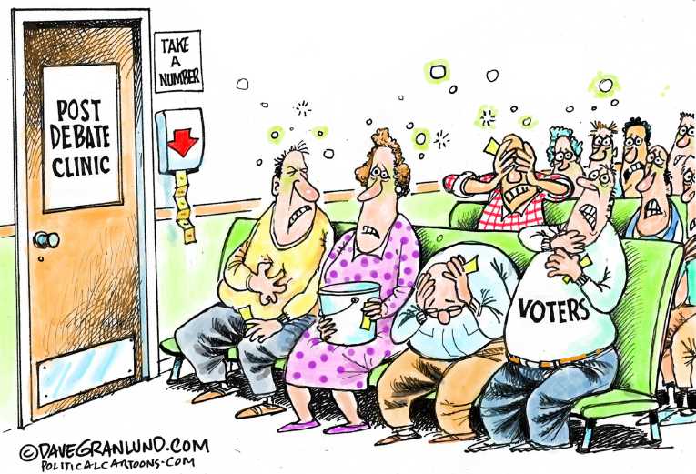 Political/Editorial Cartoon by Dave Granlund on Debate Gets Nastier