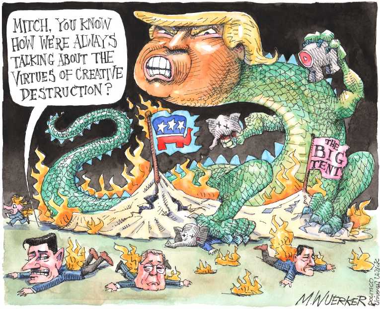 Political/Editorial Cartoon by Matt Wuerker, Politico on Republican Party In Disarray