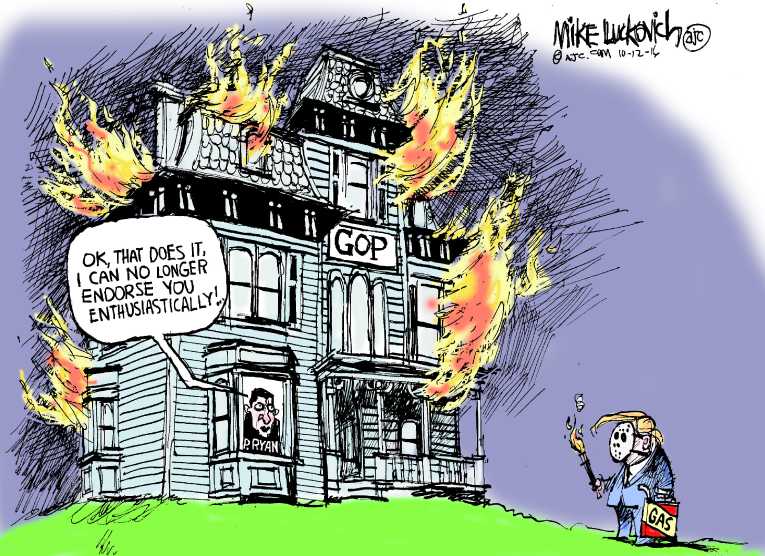 Political/Editorial Cartoon by Mike Luckovich, Atlanta Journal-Constitution on Republican Party In Disarray