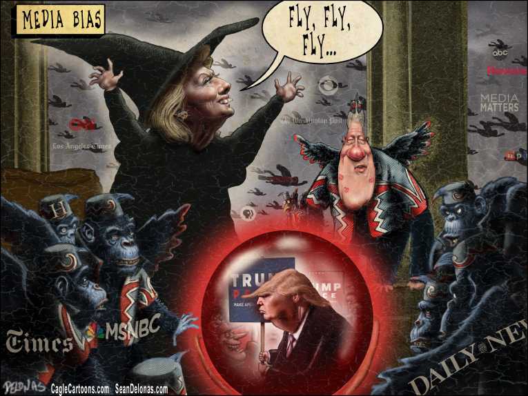 Political/Editorial Cartoon by Sean Delonas, CagleCartoons.com on Hillary Now Ahead