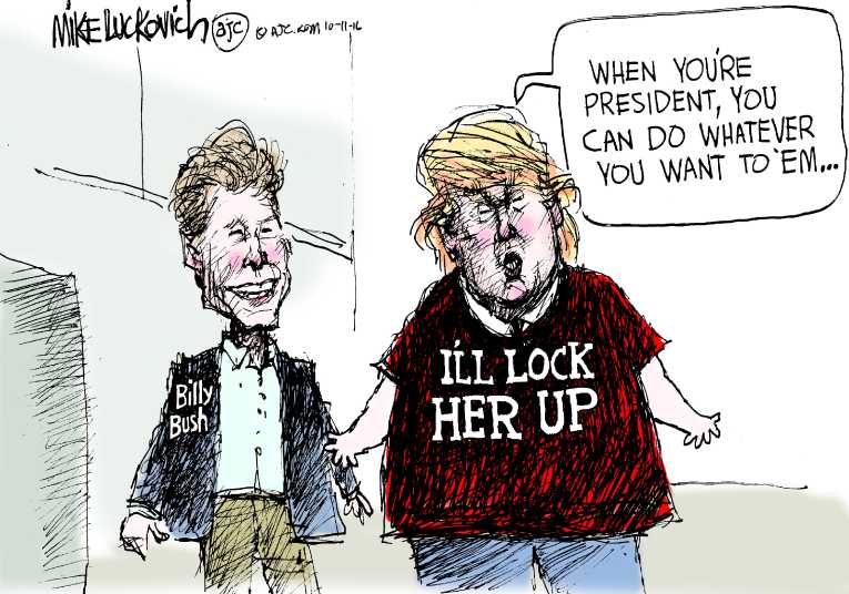 Political/Editorial Cartoon by Mike Luckovich, Atlanta Journal-Constitution on Trump Goes for Broke