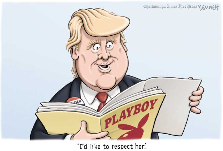 Political/Editorial Cartoon by Clay Bennett, Chattanooga Times Free Press on Trump Reaches Out to Women