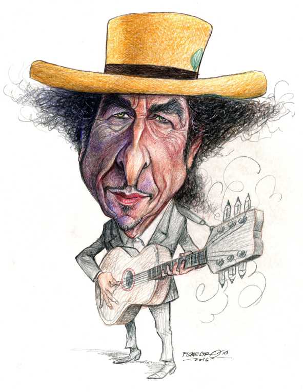 Political/Editorial Cartoon by Petar Pismestrovic, Kleine Zeitung, Austria on Bob Dylan Wins Nobel Prize