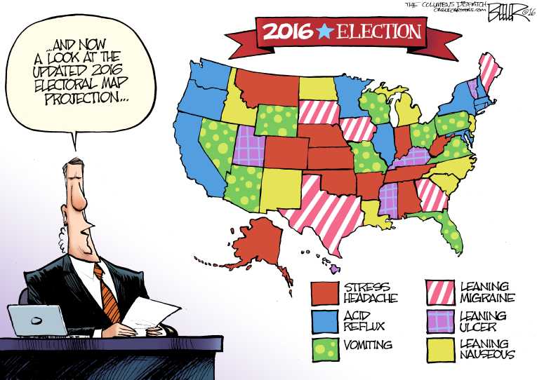 Political/Editorial Cartoon by Nate Beeler, Washington Examiner on Voters Distraught