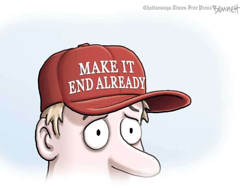 Political/Editorial Cartoon by Clay Bennett, Chattanooga Times Free Press on Voters Distraught