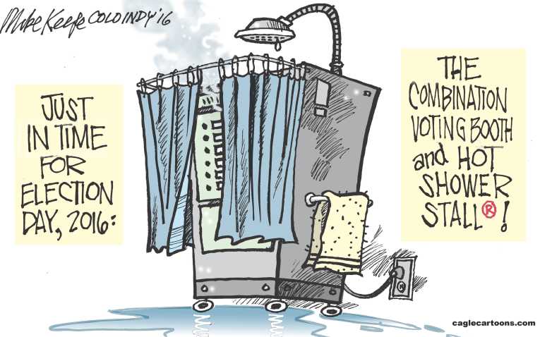 Political/Editorial Cartoon by Mike Keefe, Denver Post on Voters Distraught