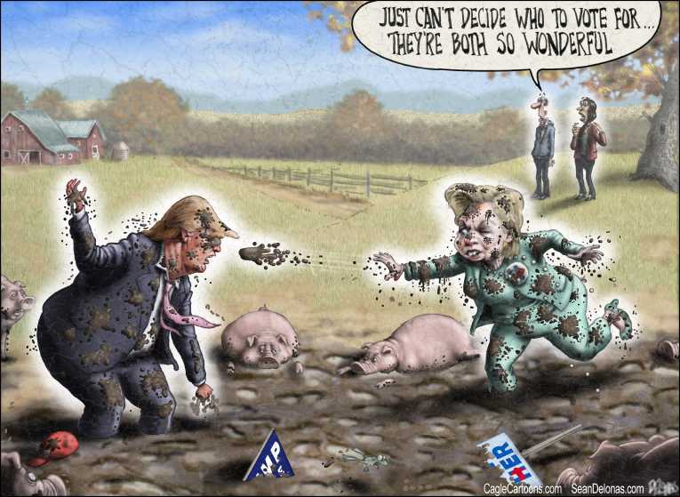 Political/Editorial Cartoon by Sean Delonas, CagleCartoons.com on Final Days Were Intense